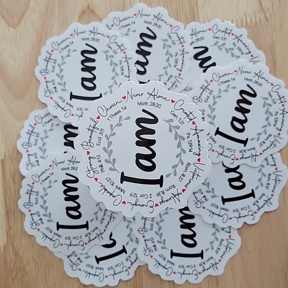 Sticker Pack, Bible Stickers, Water Bottle Stickers, Weatherproof Sticker B…